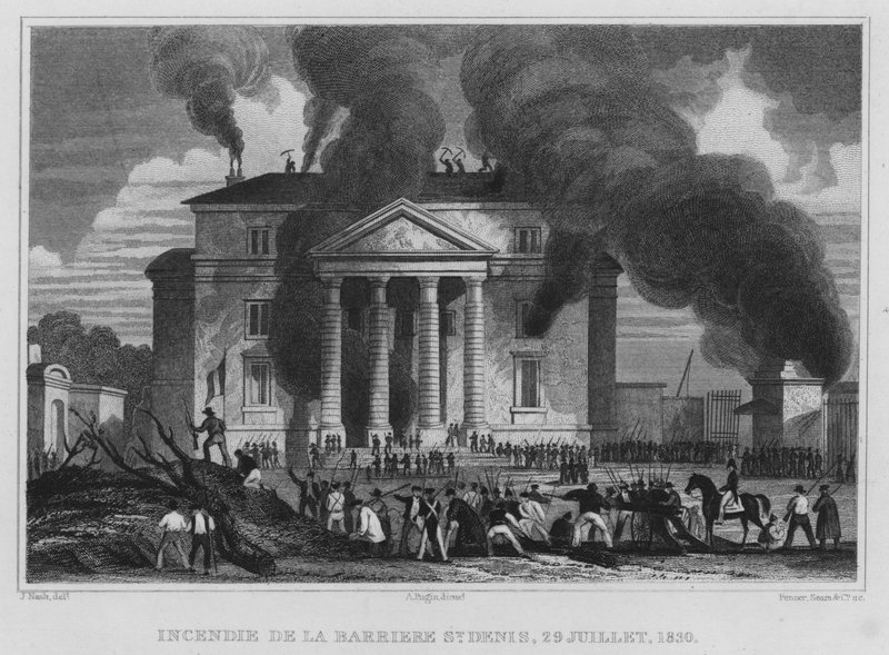 Paris, Incendie De La Barriere St Denis, 29 Juillet 1830 (engraving) 作者 英语学校