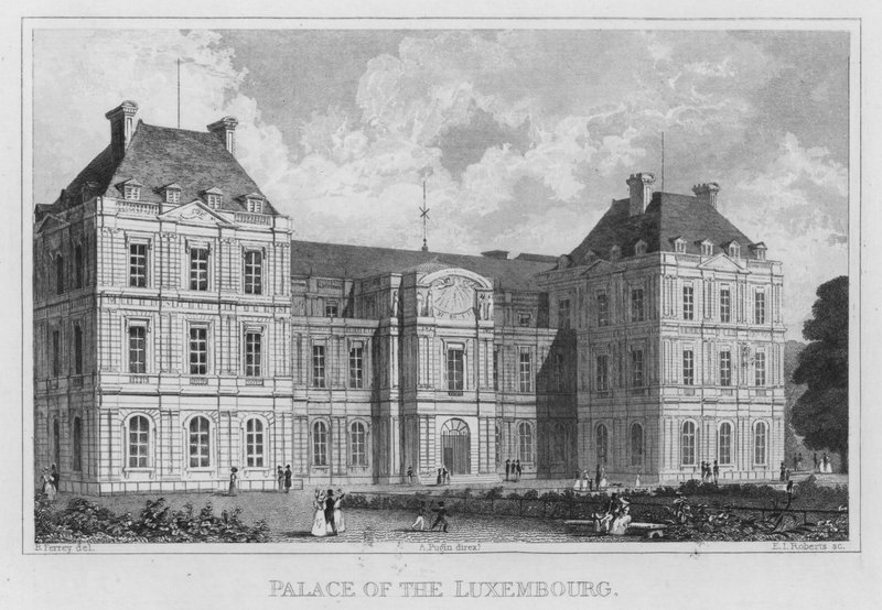Paris, Palace of the Luxembourg (engraving) 作者 英语学校