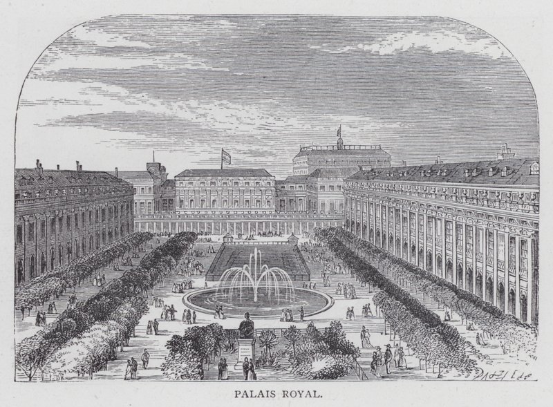 Paris, Palais Royal (engraving) 作者 英语学校