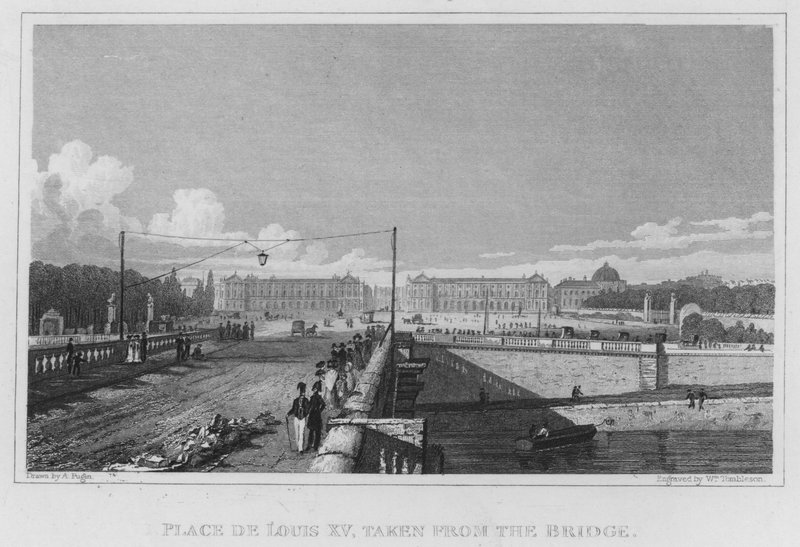 Paris, Place De Louis XV, taken from the Bridge (engraving) 作者 英语学校