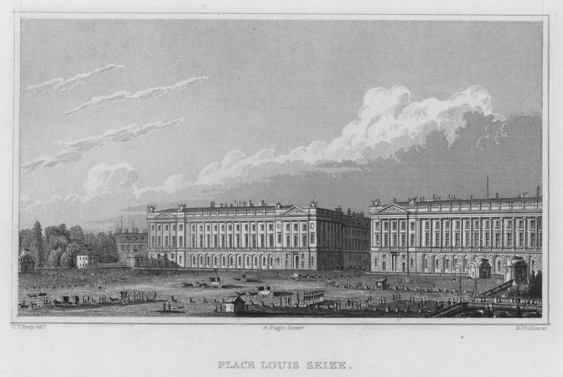 Paris, Place Louis Seize (engraving) 作者 英语学校