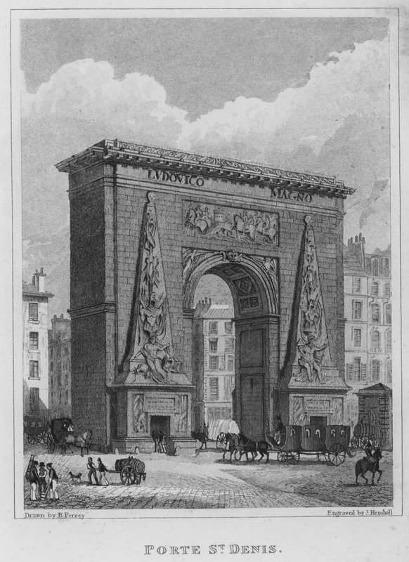 Paris, Porte St Denis (engraving) 作者 英语学校