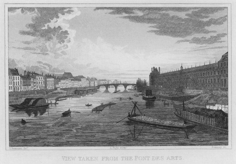 巴黎，从艺术桥 (Pont Des Arts) 取景（版画） 作者 英语学校