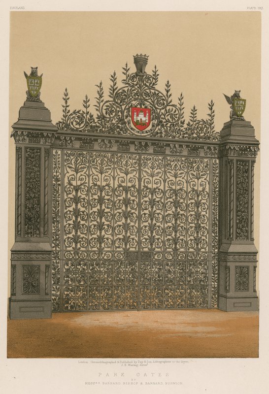 公园盖茨由Messrs Barnard Bishop和Barnard，Norwich 作者 英语学校