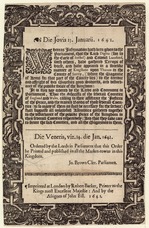 议会命令，1641年1月14日 作者 英语学校