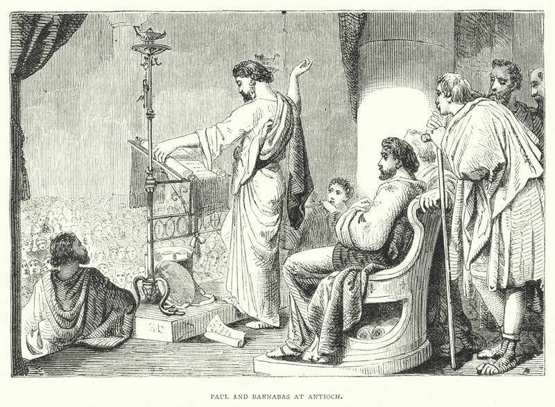 Paul and Barnabas at Antioch (engraving) 作者 英语学校