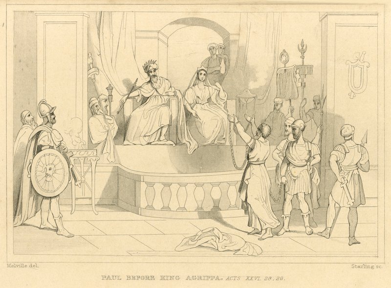 Paul before King Agrippa, Acts XXVI, 28, 29 (engraving) 作者 英语学校