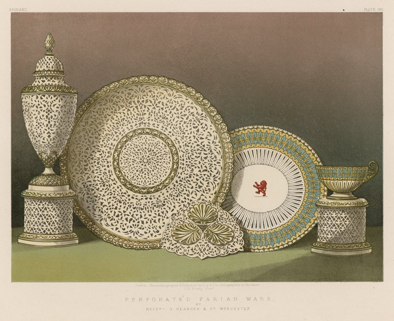 由Messrs G Granger和Co，Worcester穿孔的Parian Ware 作者 英语学校