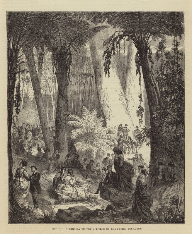 Picnic in Australia to the Officers of the Flying Squadron (engraving) 作者 英语学校