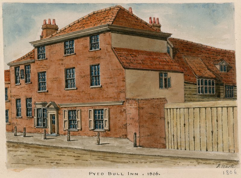 Pied Bull Inn，伊斯灵顿（wc在纸上） 作者 英语学校