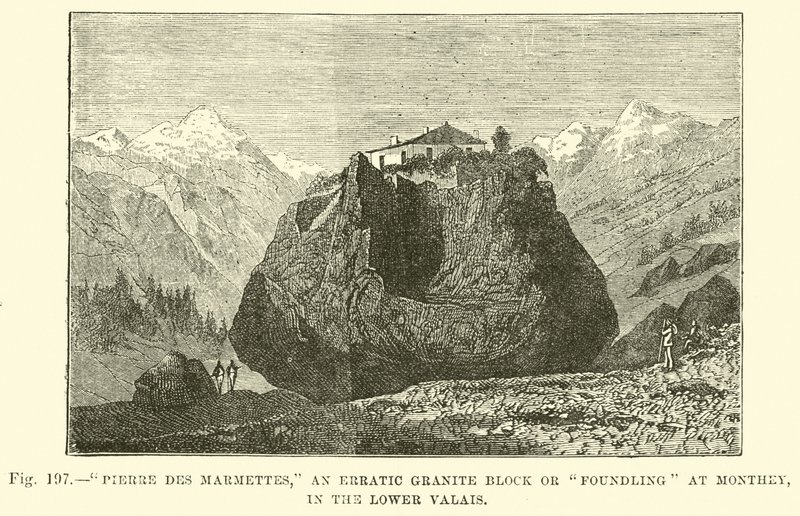Pierre des Marmettes，一个不稳定的花岗岩块或位于下瓦莱州Monthey的弃儿 作者 英语学校