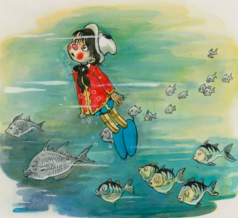 Pinocchio (gouache on paper) 作者 英语学校