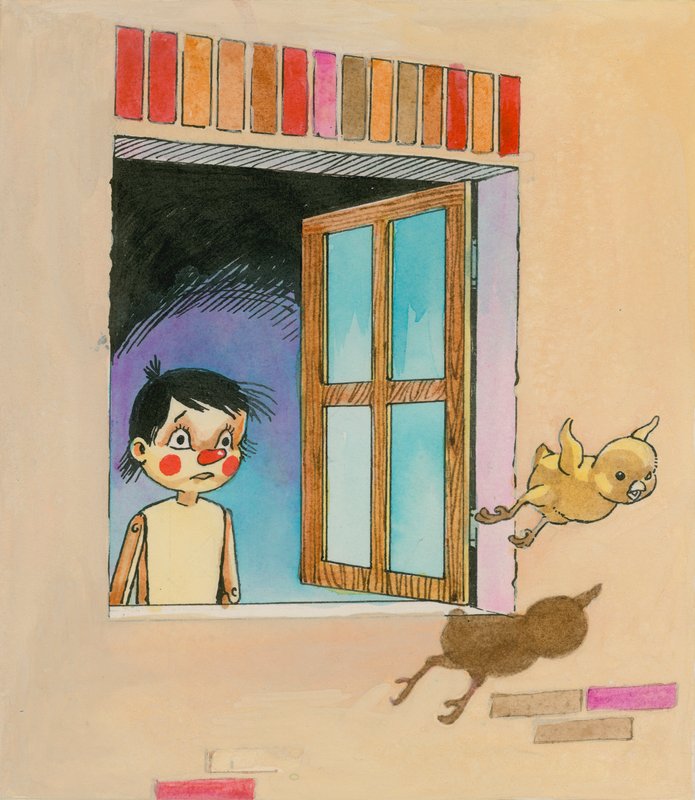 Pinocchio (gouache pamapepala) 作者 英语学校