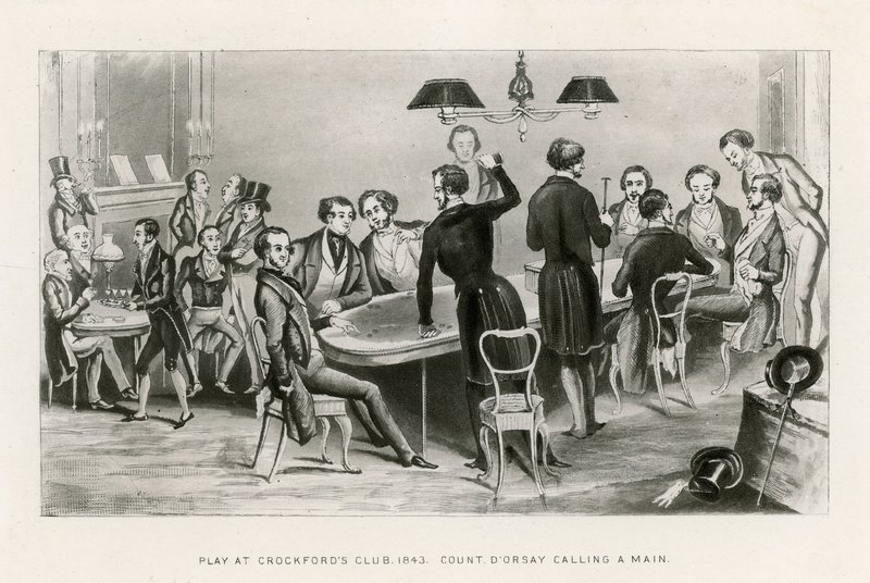 1843年在Crockfords俱乐部玩.Dorsay伯爵打电话给Main 作者 英语学校