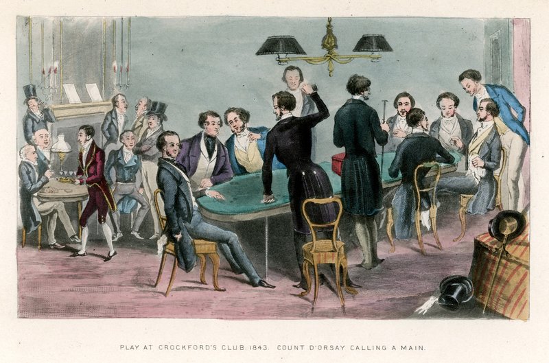 参加1843年的Crockfords俱乐部;伯爵伯爵打电话给主要人员 作者 英语学校