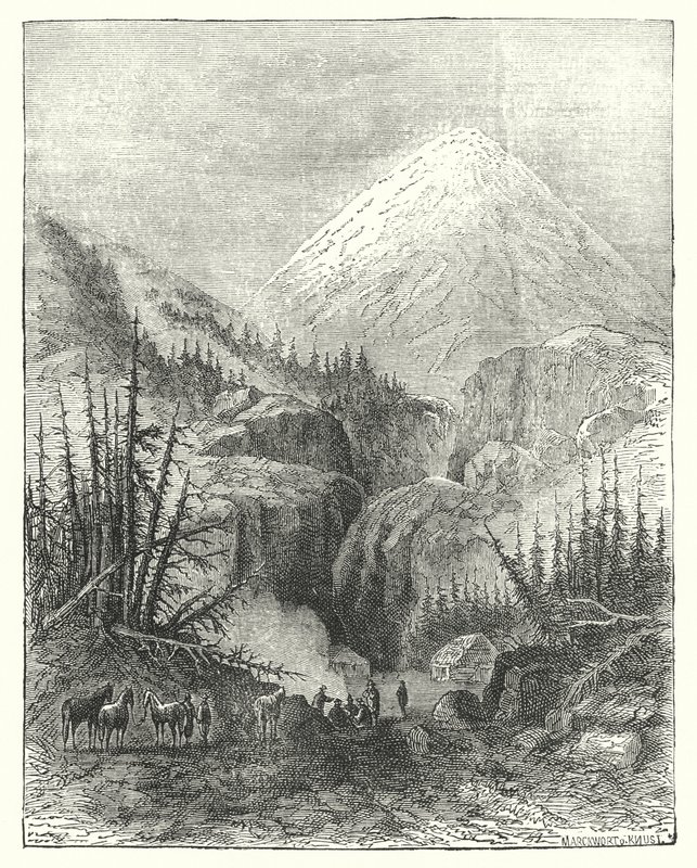 Popocatapetl, the Smoking Mountain (engraving) 作者 英语学校