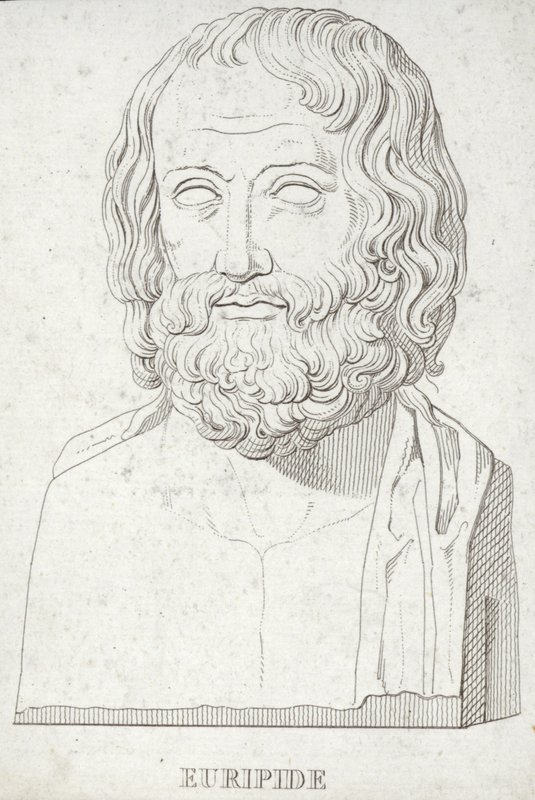 Euripides的肖像 作者 英语学校
