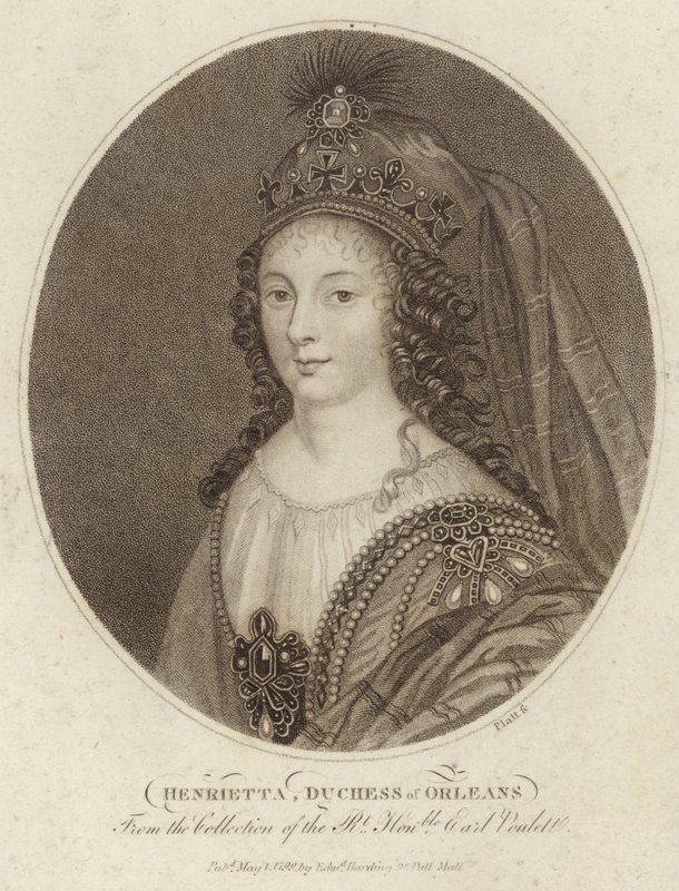 Henrietta，奥尔良公爵夫人的肖像 作者 英语学校