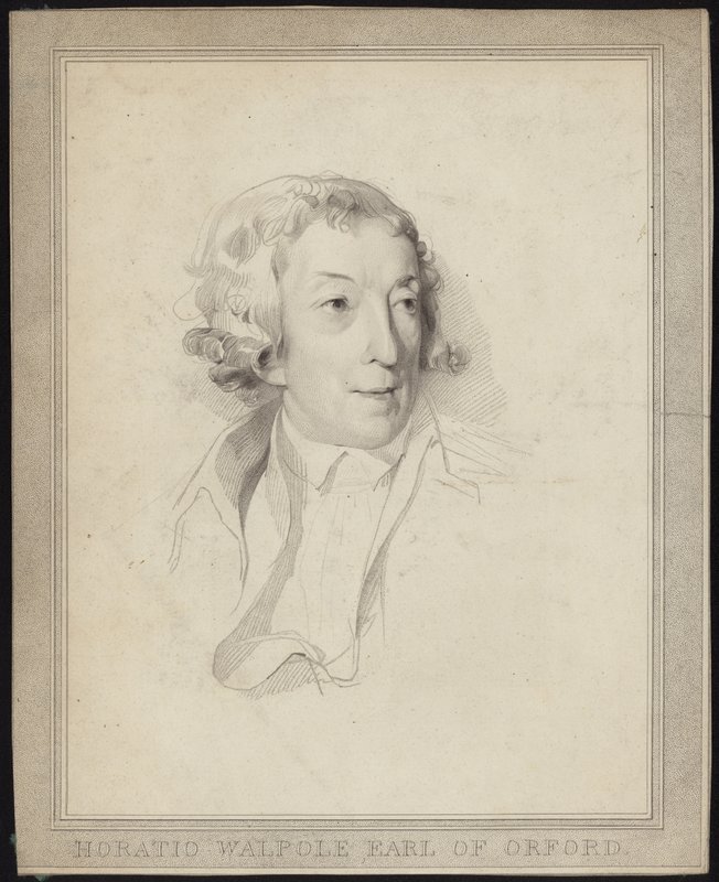 Horace Walpole的肖像 作者 英语学校