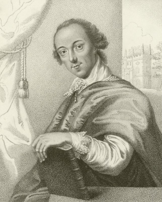 Horace Walpole的肖像 作者 英语学校
