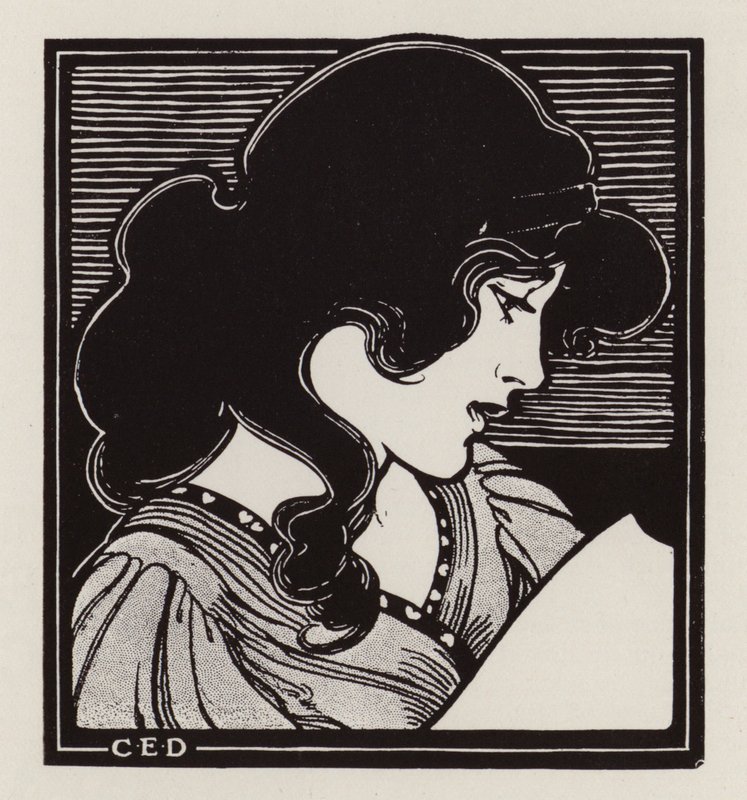 妇女肖像（石版画） 作者 英语学校