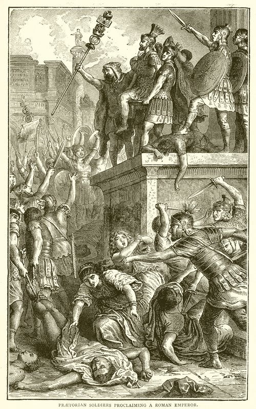 Praetorian士兵宣布罗马皇帝 作者 英语学校