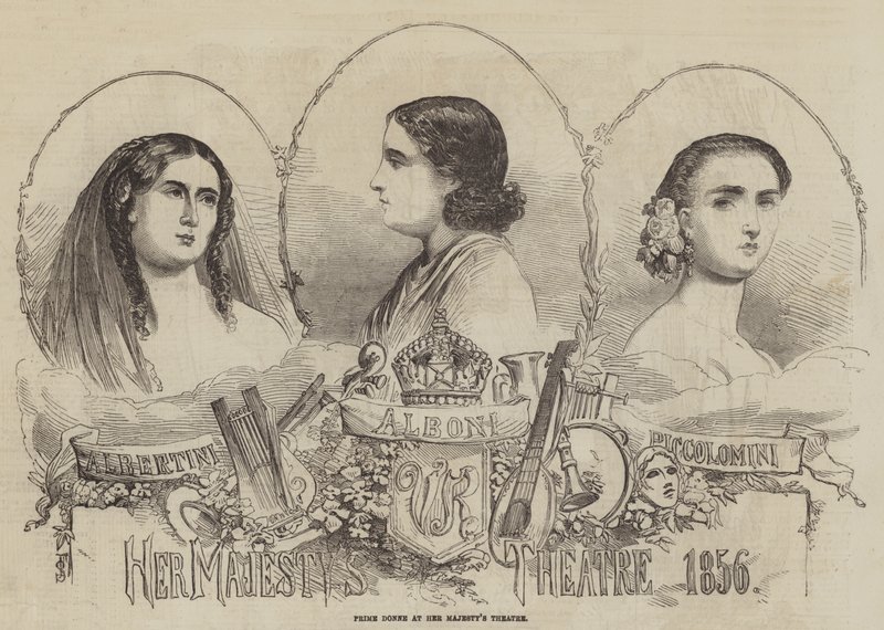 1856年在她的Majestys剧院举行的Prime Donne 作者 英语学校