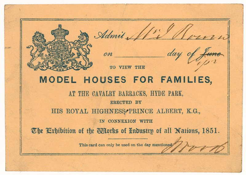 Prince Alberts Model Lodging House，Great Exhibition，1851，门票 作者 英语学校