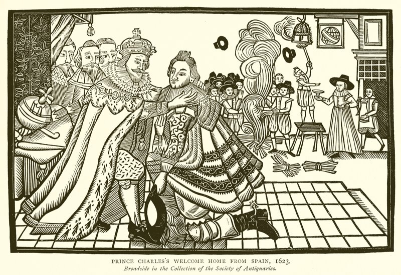 1623年，来自西班牙的查理王子欢迎回家 作者 英语学校