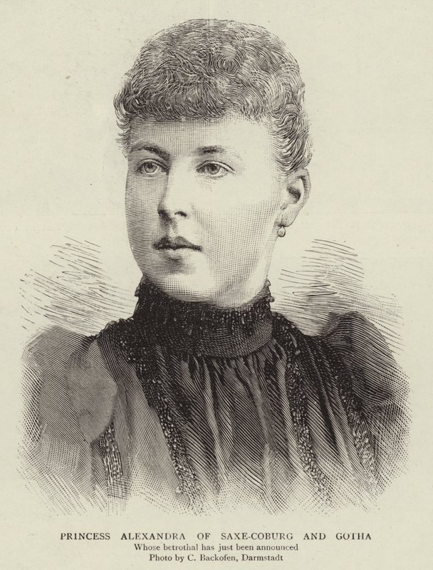 Princess Alexandra of Saxe-Coburg and Gotha (engraving) 作者 英语学校