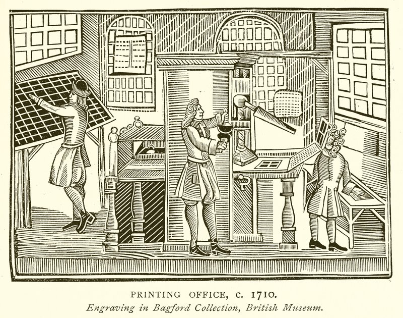 印刷办公室，c。 1710 作者 英语学校