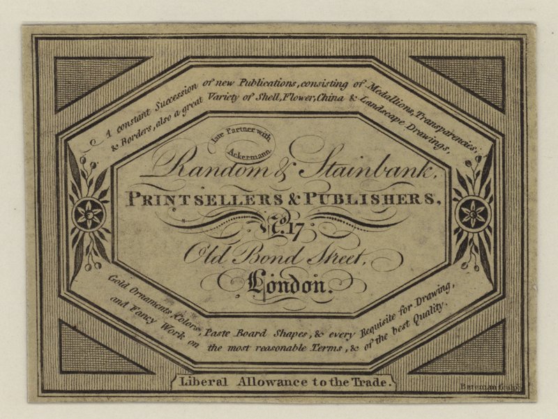 Printsellers and Publishers，Random＆Stainbank，交易卡 作者 英语学校