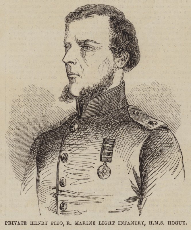 私人亨利·菲多，皇家海军轻步兵，HMS Hogue（雕刻） 作者 英语学校