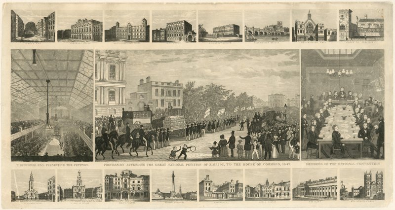 游行于1842年参加下议院的3,317,702大国家请愿书 作者 英语学校