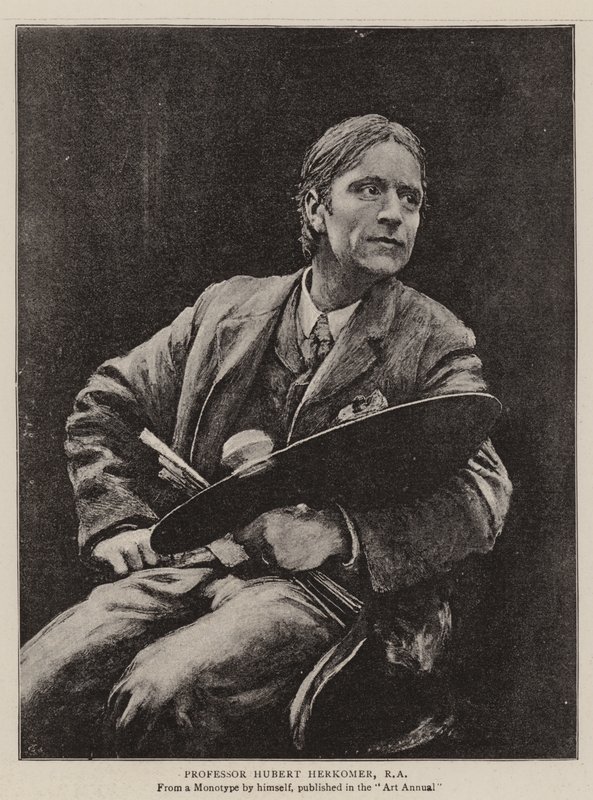 Hubert Herkomer 教授，RA（石版画） 作者 英语学校