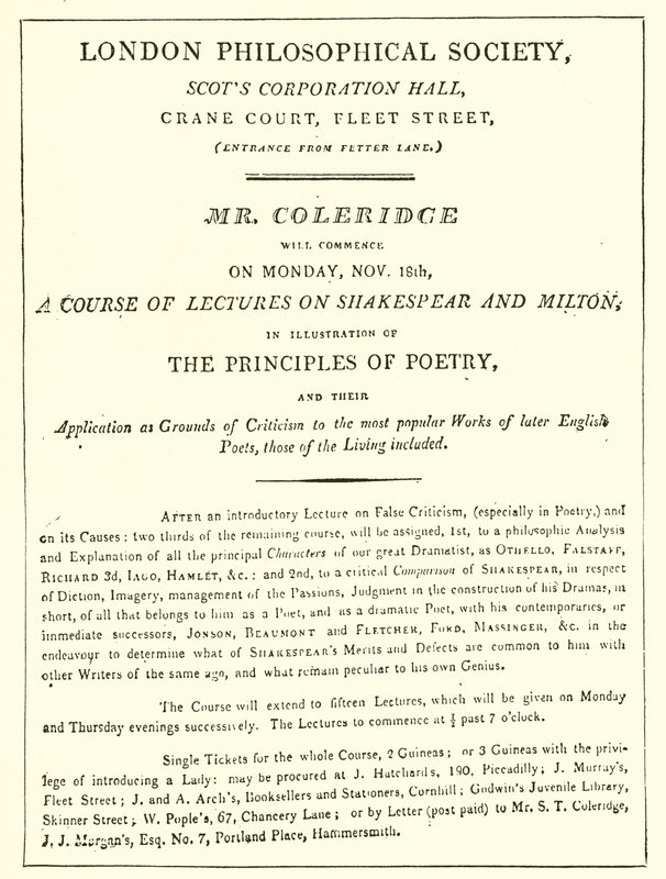 1808年Coleridges讲座 作者 英语学校