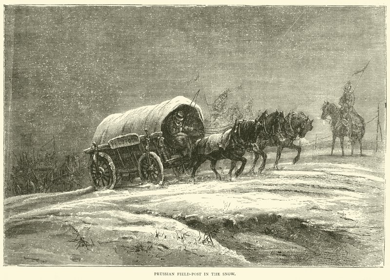 1870年10月，雪中的普鲁士野战岗位 作者 英语学校