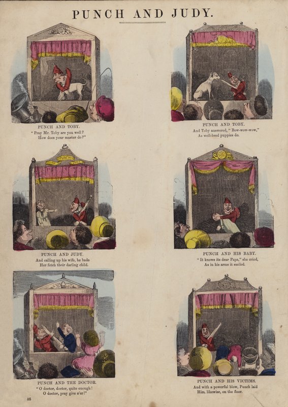 Punch and Judy Show（彩色雕刻） 作者 英语学校