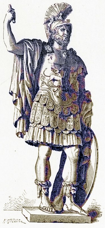 Pyrrhus，Victor Duruy撰写的“罗马历史”，1884年出版（数字增强图像） 作者 英语学校