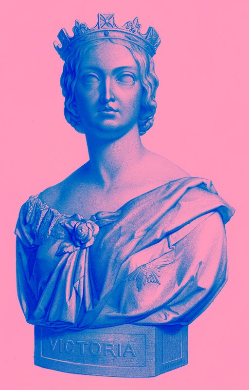 维多利亚女王，来自英国皇后区或皇家美丽的插图，出版于1875年（数字增强图像） 作者 英语学校