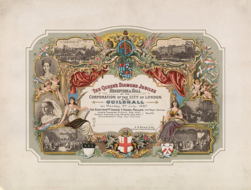 Queen Victorias Diamond Jubilee，由伦敦金融城公司颁发的接待球 作者 英语学校