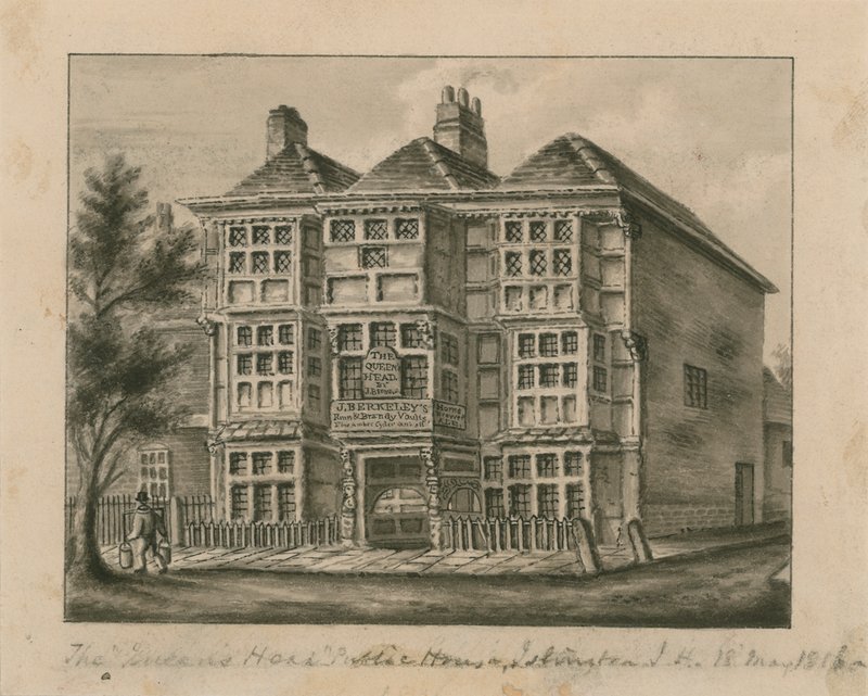 Queens Head，Islington（wc在纸上） 作者 英语学校