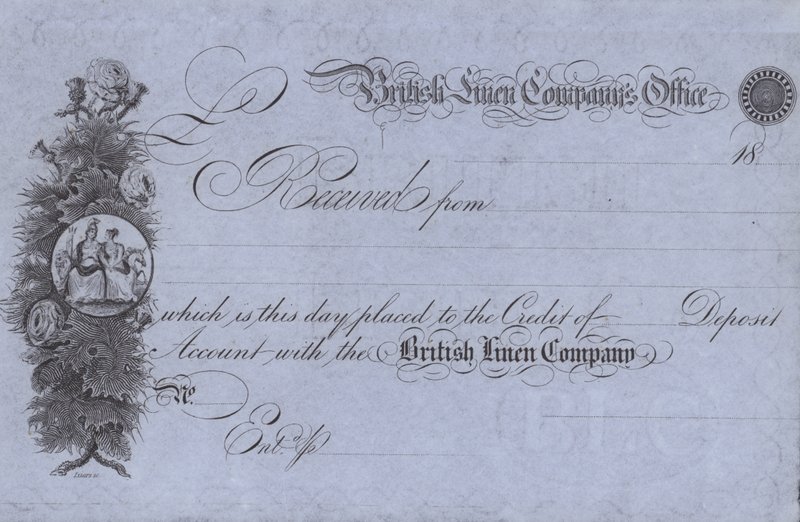 Receipt from the British Linen Company (engraving) 作者 英语学校