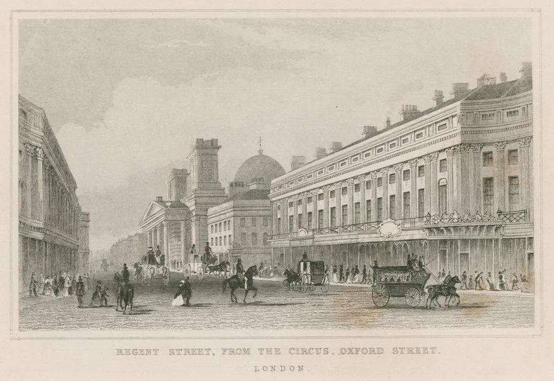 摄政街，来自The Circus，Oxford Street，London 作者 英语学校
