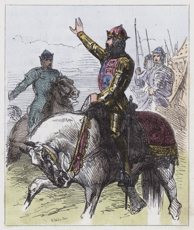 Richard II, staying the Combat (coloured engraving) 作者 英语学校