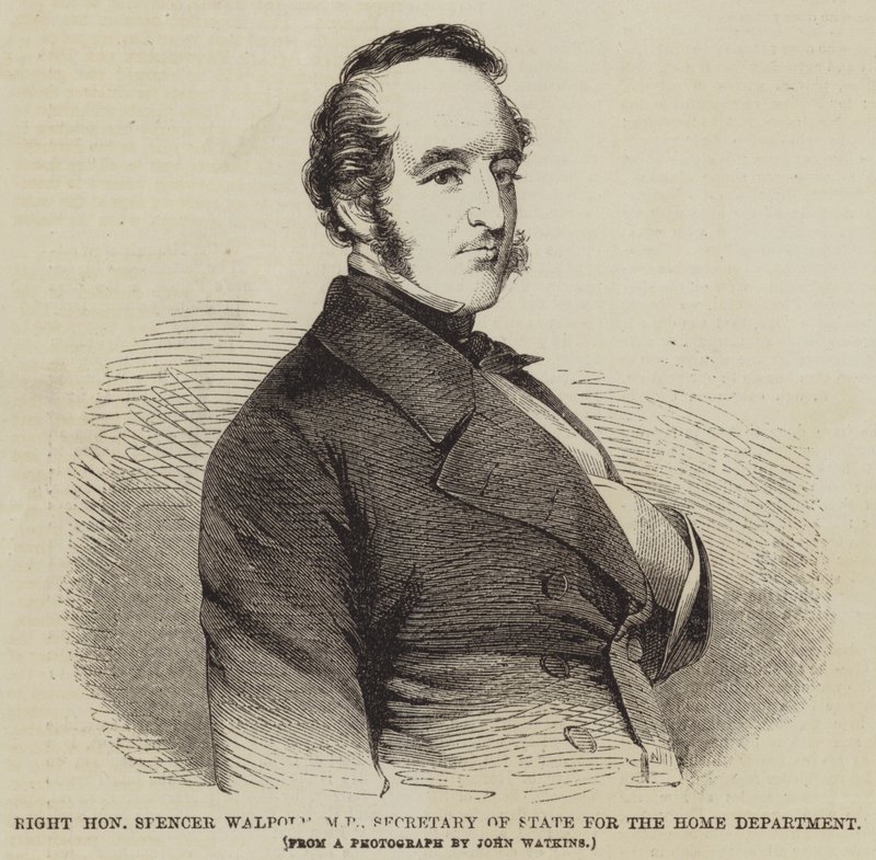 尊敬的 Spencer Walpole，议员，内政部国务卿（雕刻） 作者 英语学校