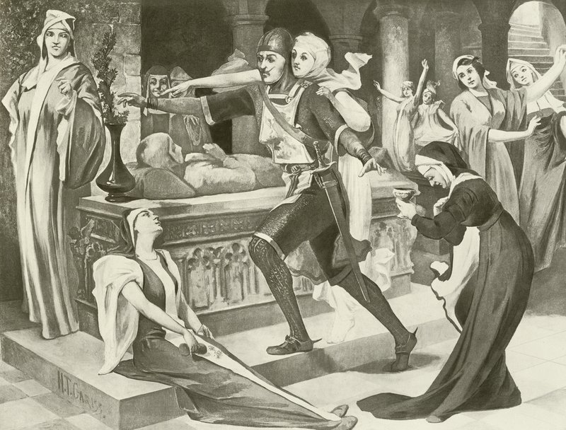 Robert the Devil，Act III场景iii（凹版印刷） 作者 英语学校