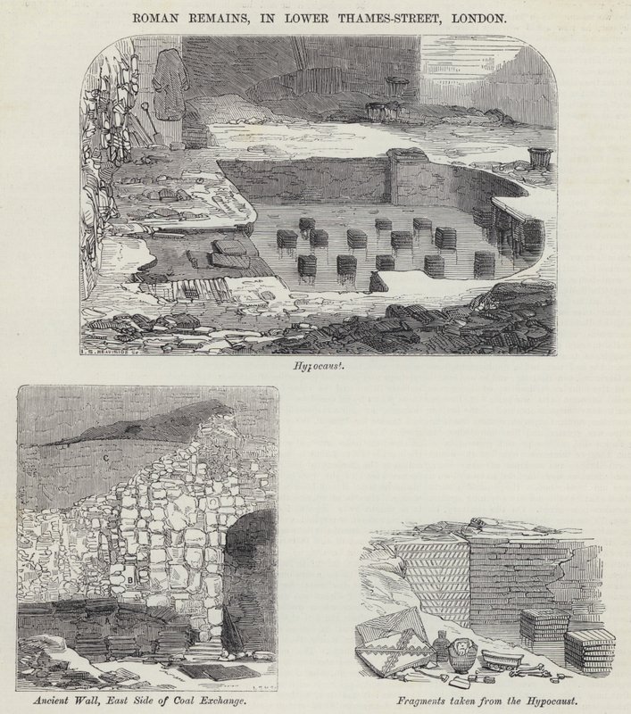 Roman Remains, in Lower Thames-Street, London (engraving) 作者 英语学校