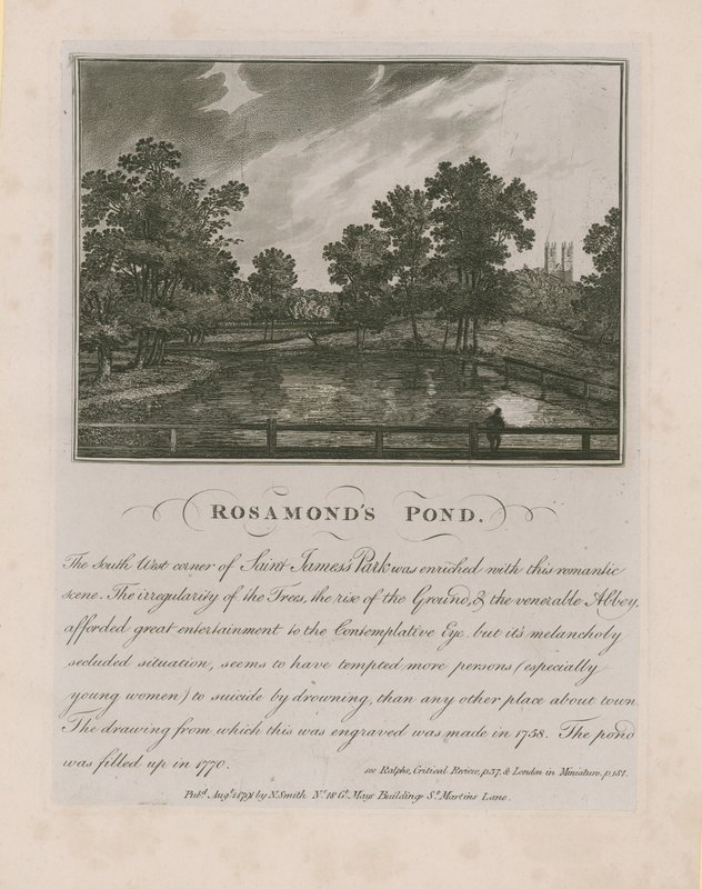 Rosamonds池塘在圣詹姆斯公园 作者 英语学校