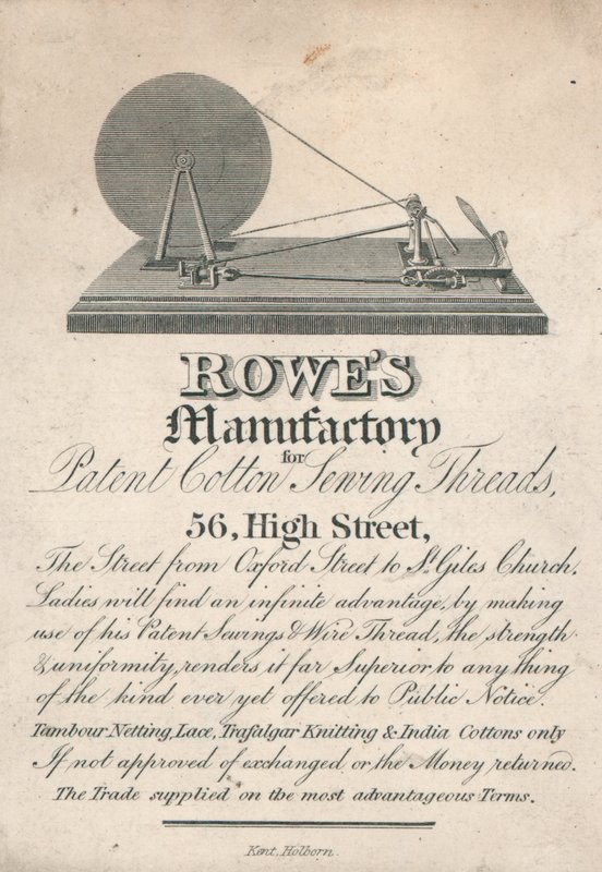 Rowes工厂用于棉和缝纫线，56 High Street，Oxford 作者 英语学校